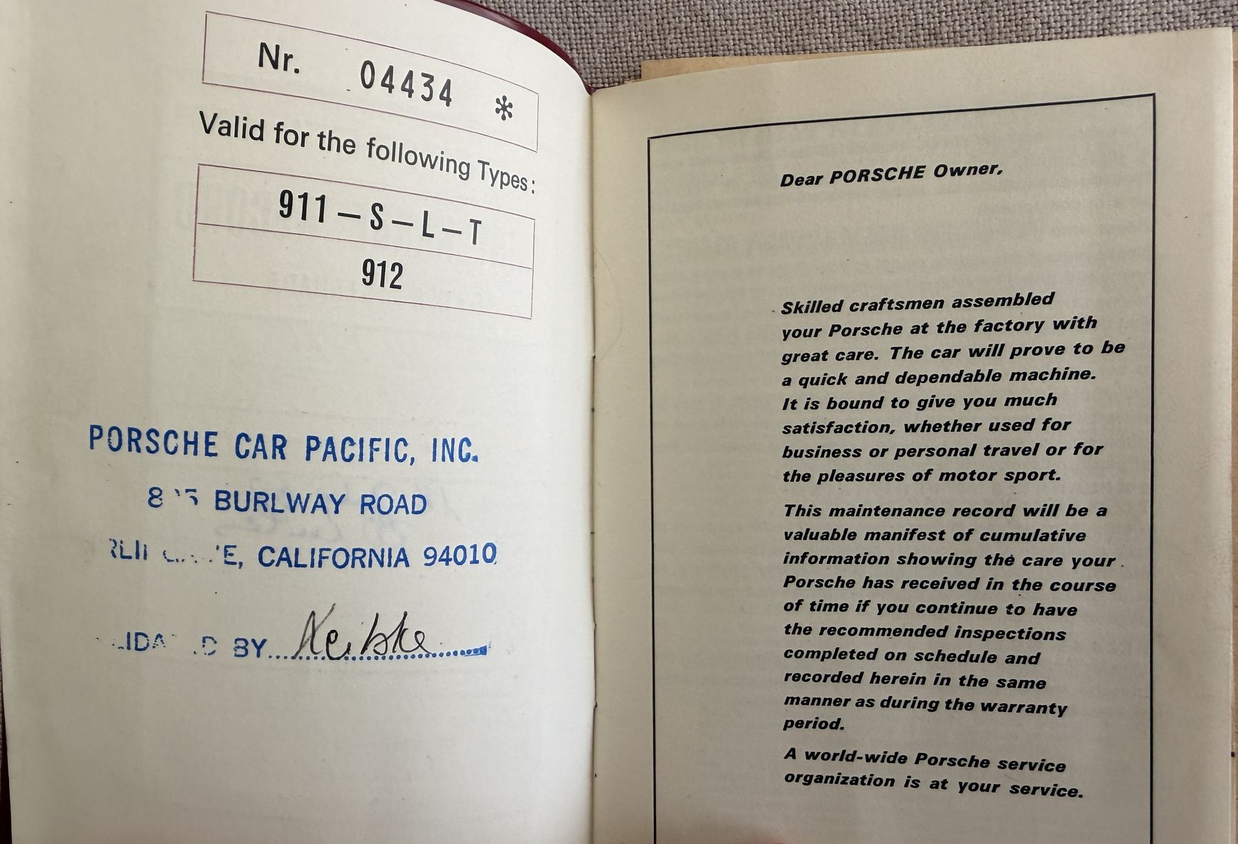 Porsche Car Pacific dealer page